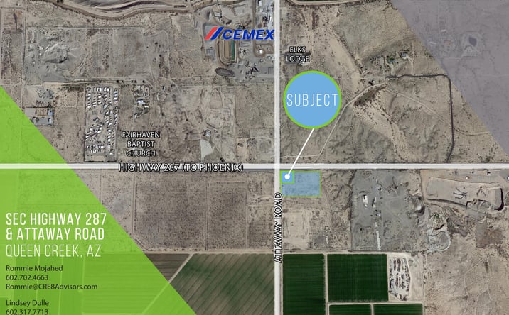 Pictures of Land property located at SEC Highway 287 & Attaway Road, Coolidge, AZ 85128 for sales - image #1