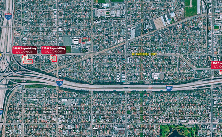 Pictures of Land property located at 116 West Imperial Highway, Los Angeles, CA 90061, 110 West Imperial Highway, Los Angeles, CA 90061, 1290 East Imperial Highway, Los Angeles, CA 90059 for sales - image #1