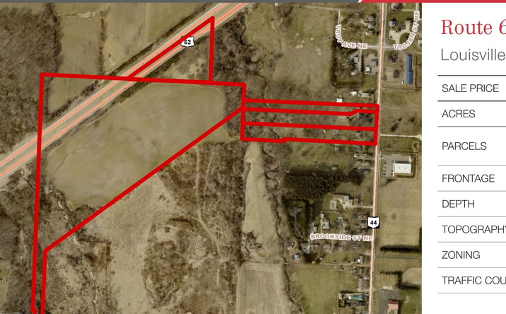 Pictures of Land property located at Route 62 & Ravenna Ave, Louisville, OH 44641 for sales - image #1