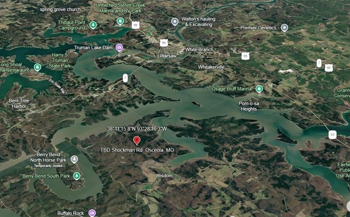 Pictures of Land, Special Purpose property located at TBD Shockman, Osceola, MO 64776 for sales - image #1