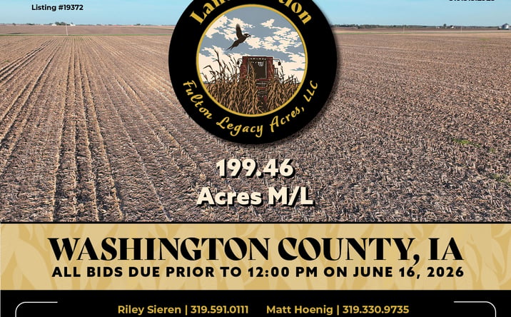 Pictures of Land property located at Underwood Avenue & 297th Street, Crawfordsville, IA 52621 for sales - image #1