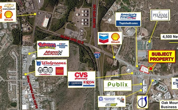 Pictures of Retail property located at 1288 County Road 52 East, Pelham, AL 35124 for sales - image #1
