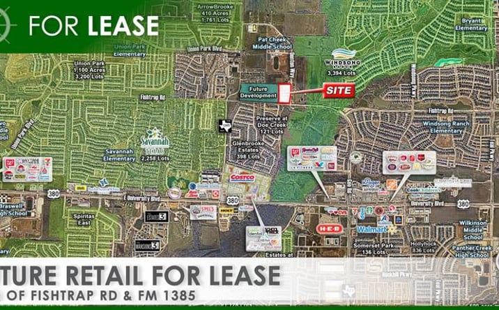 Pictures of Retail, Land property located at NEC of Fishtrap Rd & FM 1385, Prosper, TX 75078-5616 for sales - image #1