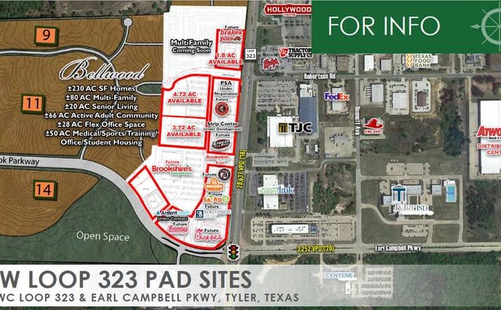 Pictures of Retail, Land property located at NWC of Loop 323 & Earl Campbell Pkwy, Tyler, TX 75701 for sales - image #1