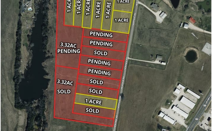 Pictures of Land property located at 1 Acre Lots Heritage, Gordonville, TX 76245 for sales - image #1
