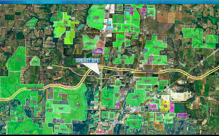 Pictures of Land property located at NWQ US-75 & Throckmorton Dr, Melissa, TX 75409 for sales - image #1
