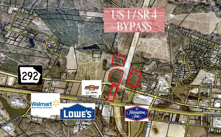 Pictures of Land property located at U.S. #1 By Pass at GA 292 and U.S. 280, Vidalia, GA 30474, U.S. #1 By Pass at GA 292 and U.S. 280, Lyons, GA 30436 for sales - image #1