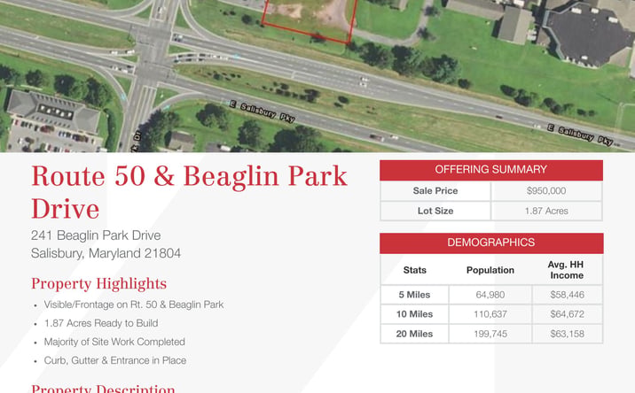 Pictures of Land property located at 241 Beaglin Park Drive, Salisbury, MD 21804 for sales - image #1