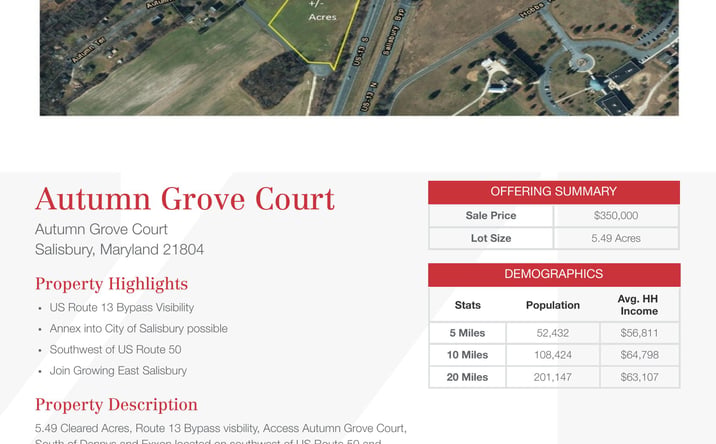 Pictures of Land property located at Autumn Grove Court, Salisbury, MD 21804 for sales - image #1