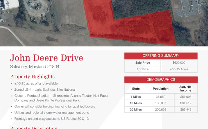 Pictures of Land property located at John Deere Drive, Salisbury, MD 21804 for sales - image #1