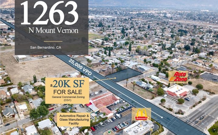 Pictures of Retail, Multifamily, Land property located at 1263 Mount Vernon Ave, San Bernardino, CA 92411 for sales - image #1