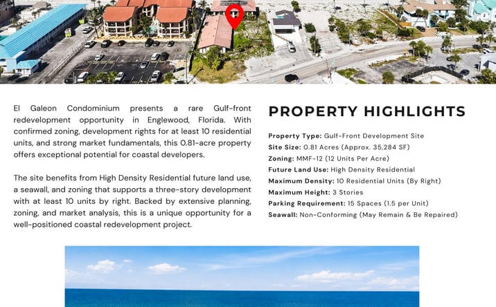 Pictures of Land property located at 1770 Gulf Boulevard, Englewood, FL 34223 for sales - image #1