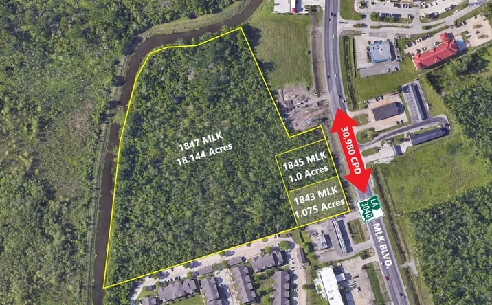 Pictures of Land property located at 1843b Martin Luther King Boulevard, Houma, LA 70360, 1845b Martin Luther King Boulevard, Houma, LA 70360, 1847b Martin Luther King Boulevard, Houma, LA 70360, 2147b Martin Luther King Boulevard, Houma, LA 70360 for sales - image #1