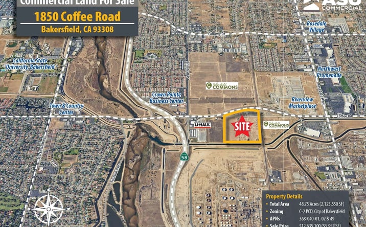 Pictures of Retail, Industrial, Land property located at 1850 Coffee Road, Bakersfield, CA 93308 for sales - image #1