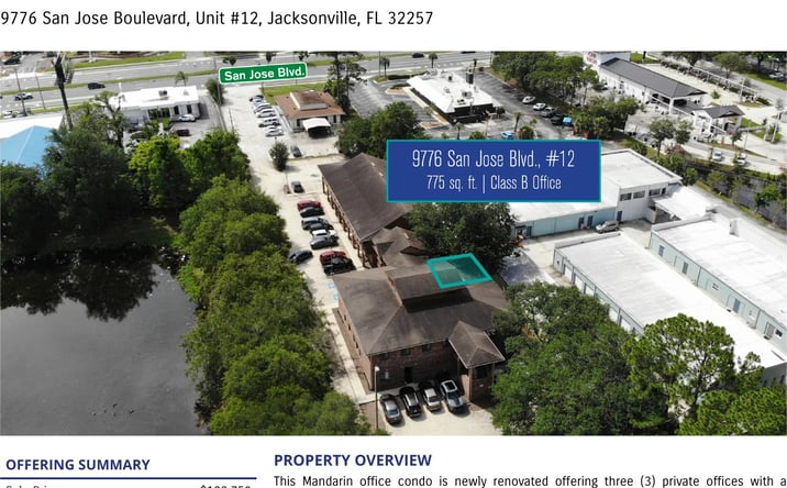 Pictures of Office property located at 9776 San Jose Boulevard, Unit #12, Jacksonville, FL 32257 for sales - image #1