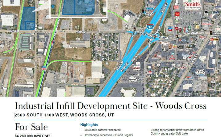 Pictures of Land property located at 2560 South 1100 West, Woods Cross, UT 84087 for sales - image #1