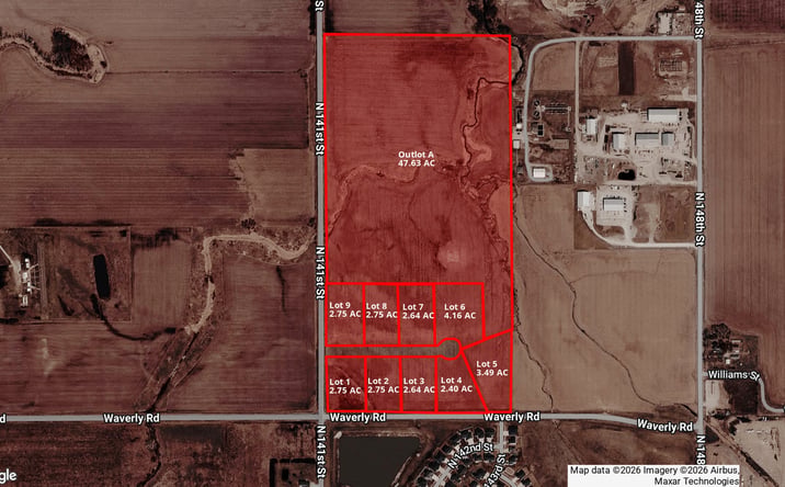 Pictures of Land property located at 141st & Waverly Road, Waverly, NE 68462 for sales - image #1