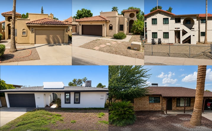 Pictures of Multifamily property located at 5924 E Aire Libre Ln, Scottsdale, AZ 85254, 5905 E Aire Libre Ln, Scottsdale, AZ 85254, 3102 E Cicero St, Mesa, AZ 85213, 515 W Pebble Beach Dr, Tempe, AZ 85282, 1708 N 75th St, Scottsdale, AZ 85257 for sales - image #1