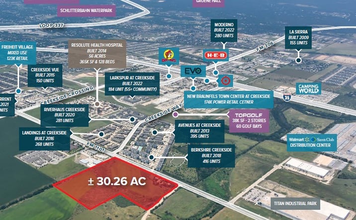 Pictures of Land property located at 2670 Farm to Market Road 1101, New Braunfels, TX 78130 for sales - image #1
