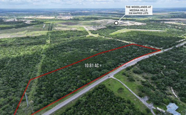 Pictures of Land property located at 10.81 AC +/- on FM 1283, Mico, TX 78056 for sales - image #1