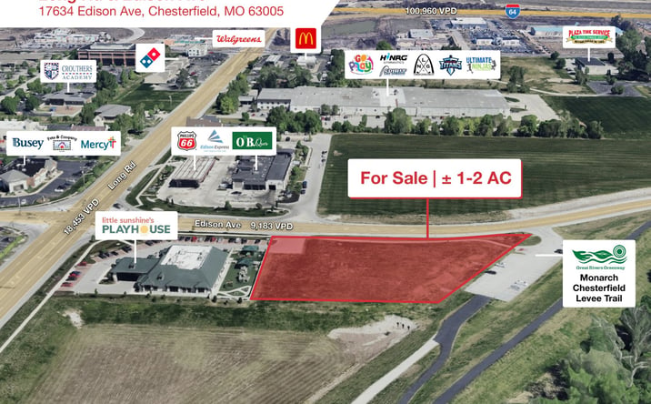 Pictures of Land property located at 17634 Edison Ave, Chesterfield, MO 63005 for sales - image #1