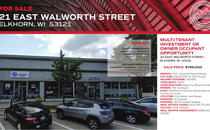 Pictures of Retail, Office, Mixed Use property located at 21 East Walworth Street, Elkhorn, WI 53121 for sales - image #1