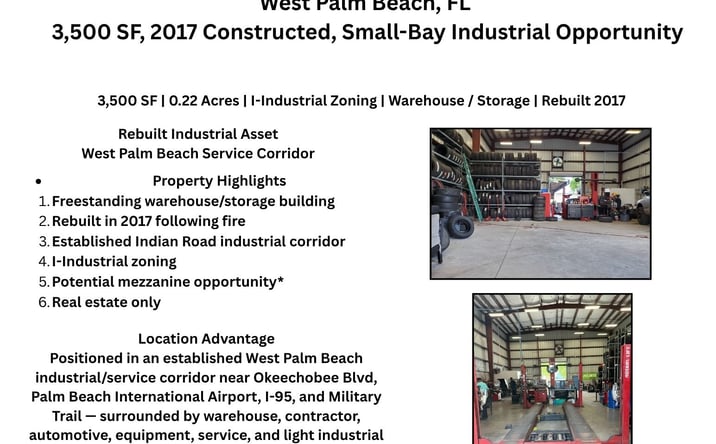 Pictures of Industrial property located at 2132 INDIAN RD, WEST PALM BEACH, FL 33409-3222 for sales - image #1