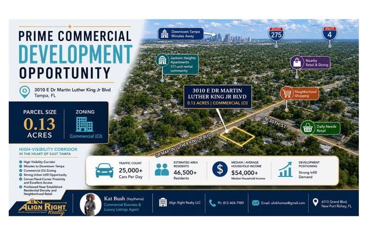 Pictures of Land property located at 3010 East Doctor Martin Luther King Junior Boulevard, Tampa, FL 33610 for sales - image #1