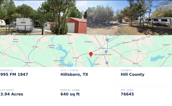 Pictures of Land, Mobile Home Park property located at 995 Farm to Market Road 1947, Hillsboro, TX 76645 for sales - image #1