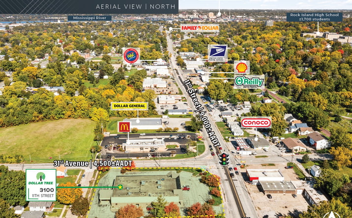 Pictures of Retail property located at 3100 11TH ST, ROCK ISLAND, IL 61201 for sales - image #1