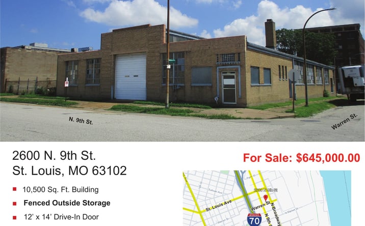Pictures of Industrial property located at 2600 N. 9th St., St. Louis, MO 63102 for sales - image #1