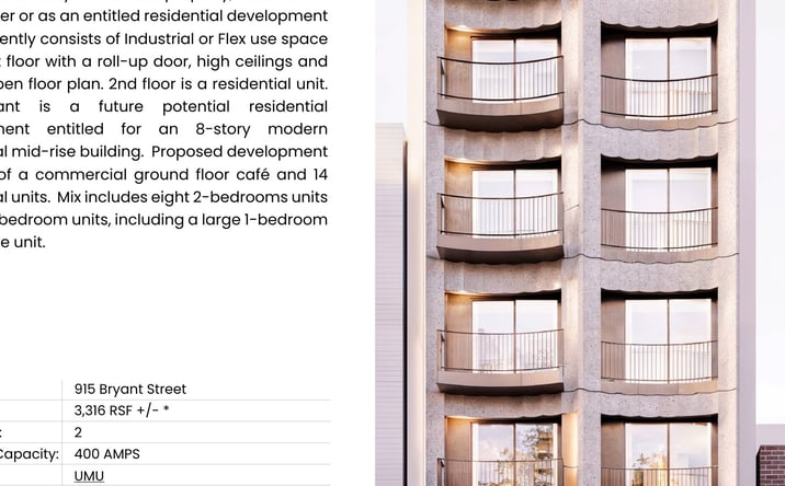 Pictures of Industrial, Mixed Use property located at 915 Bryant Street, San Francisco, CA 94103 for sales - image #1