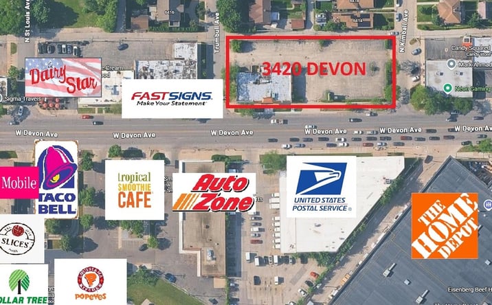 Pictures of Land property located at 3420 Devon Ave, Lincolnwood, IL 60712 for sales - image #1