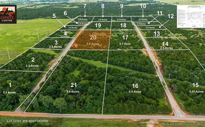 Pictures of Land property located at 20 Wylie Way, Agra, OK 74824 for sales - image #1