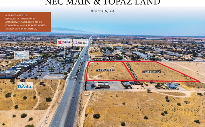 Pictures of Mixed Use, Land property located at Corner of Main & Topaz, Hesperia, CA 92344 for sales - image #1