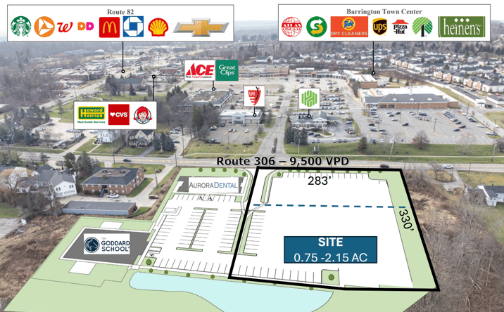Pictures of Retail, Mixed Use, Land property located at 50 North Chillicothe Road, Aurora, OH 44202 for sales - image #1