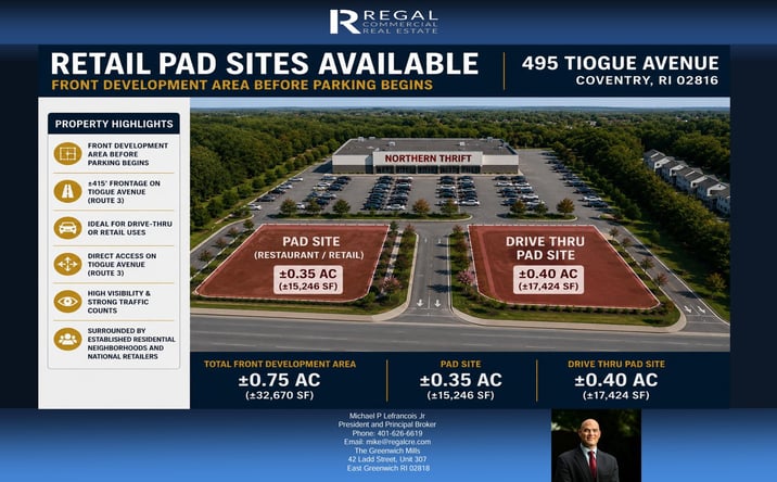 Pictures of Retail, Land property located at 495 Tiogue Avenue, Coventry, RI 02816 for sales - image #1