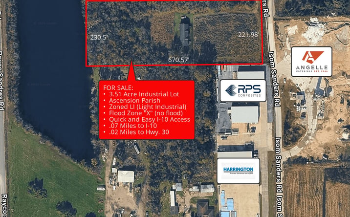Pictures of Land property located at 10087 Isom Sanders Rd, Gonzales, LA 70737 for sales - image #1