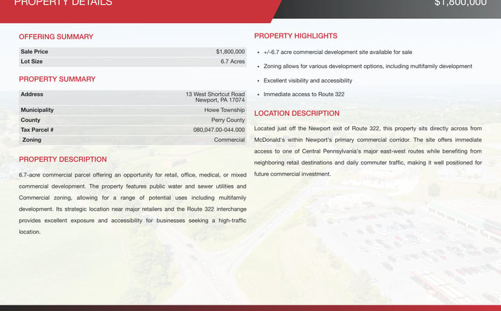 Pictures of Land property located at 13 West Shortcut Road, Newport, PA 17074 for sales - image #1