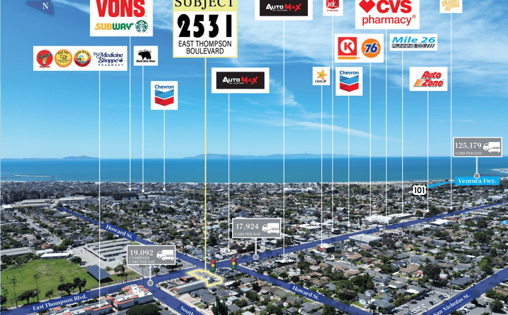 Pictures of Retail, Office, Mixed Use property located at 2531 E THOMPSON BLVD, VENTURA, CA 93003-2724 for sales - image #1