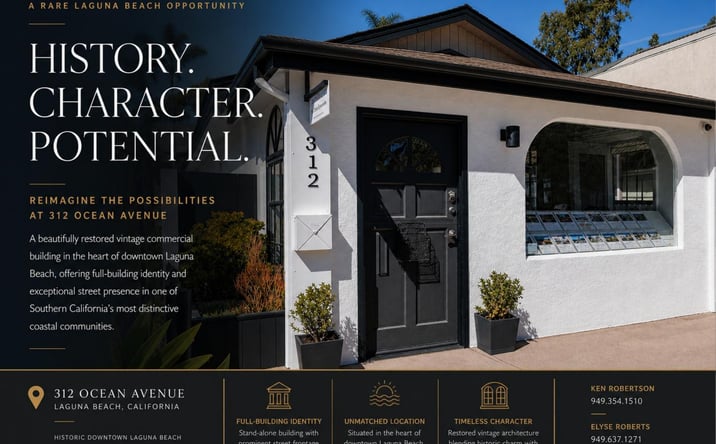 Pictures of Retail, Office property located at 312 Ocean Avenue, Laguna Beach, CA 92651 for sales - image #1