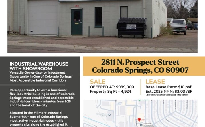 Pictures of Industrial property located at 2811 North Prospect Street, Colorado Springs, CO 80907 for sales - image #1