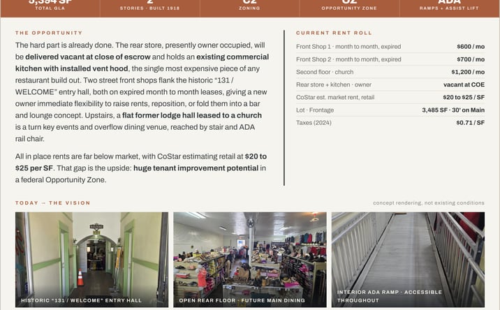 Pictures of Retail, Mixed Use, Special Purpose property located at 131 E Main Street, San Jacinto, CA 92583 for sales - image #1