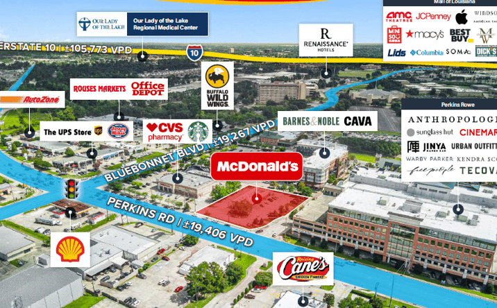 Pictures of Retail property located at 9959 Perkins Road, Baton Rouge, LA 70810 for sales - image #1