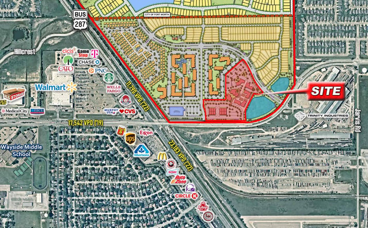 Pictures of Land property located at NEQ US-287 N & Bailey Boswell Rd, Saginaw, TX 76179 for sales - image #1