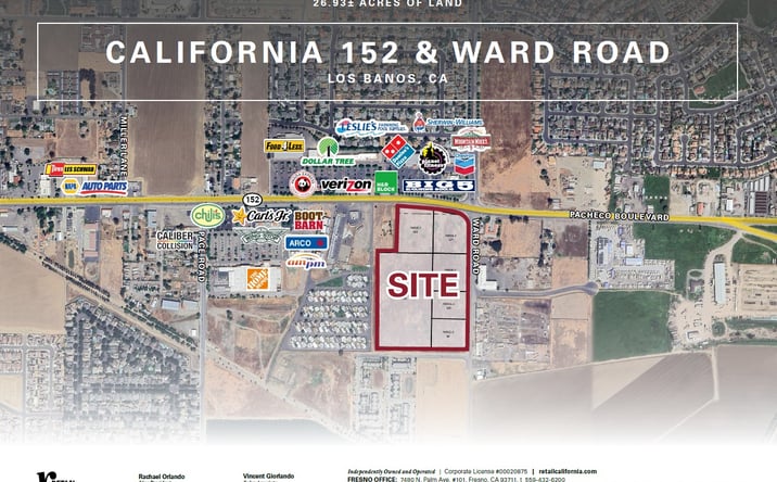 Pictures of Retail, Land property located at 152 & Ward, Los Banos, CA 93635 for sales - image #1