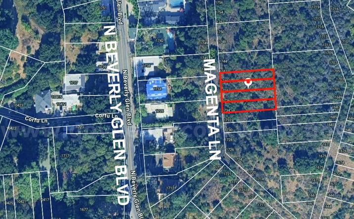 Pictures of Land property located at 1734 North Magenta Lane, Los Angeles, CA 90077, 1736 North Magenta Lane, Los Angeles, CA 90077, 1738 North Magenta Lane, Los Angeles, CA 90077, 1740 North Magenta Lane, Los Angeles, CA 90077 for sales - image #1