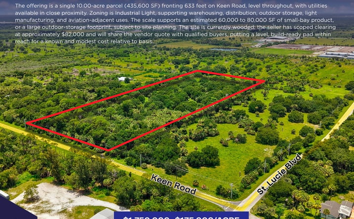 Pictures of Industrial, Land property located at Keen Rd, Fort Pierce, FL 34946 for sales - image #1