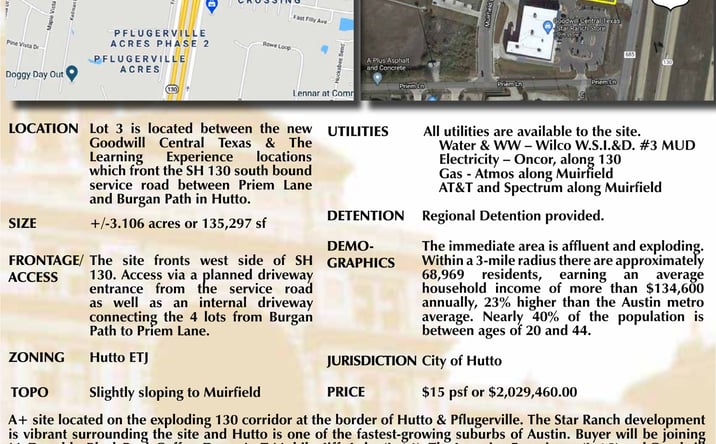 Pictures of Land property located at Muirfield bend Rd and Muirfield Bend Cove, Hutto, TX 78634 for sales - image #1