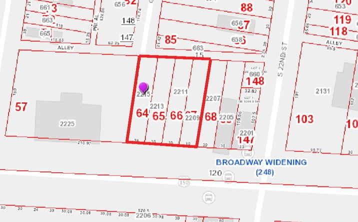 Pictures of Land property located at 2209 2211 2213 2215 W BROADWAY, LOUISVILLE, KY 40211 for sales - image #1